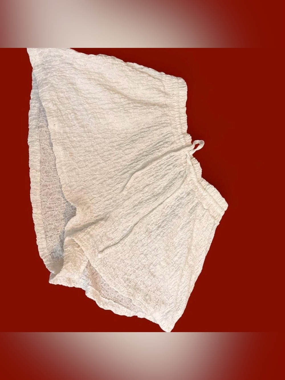 Primark White Textured Lounge Shorts